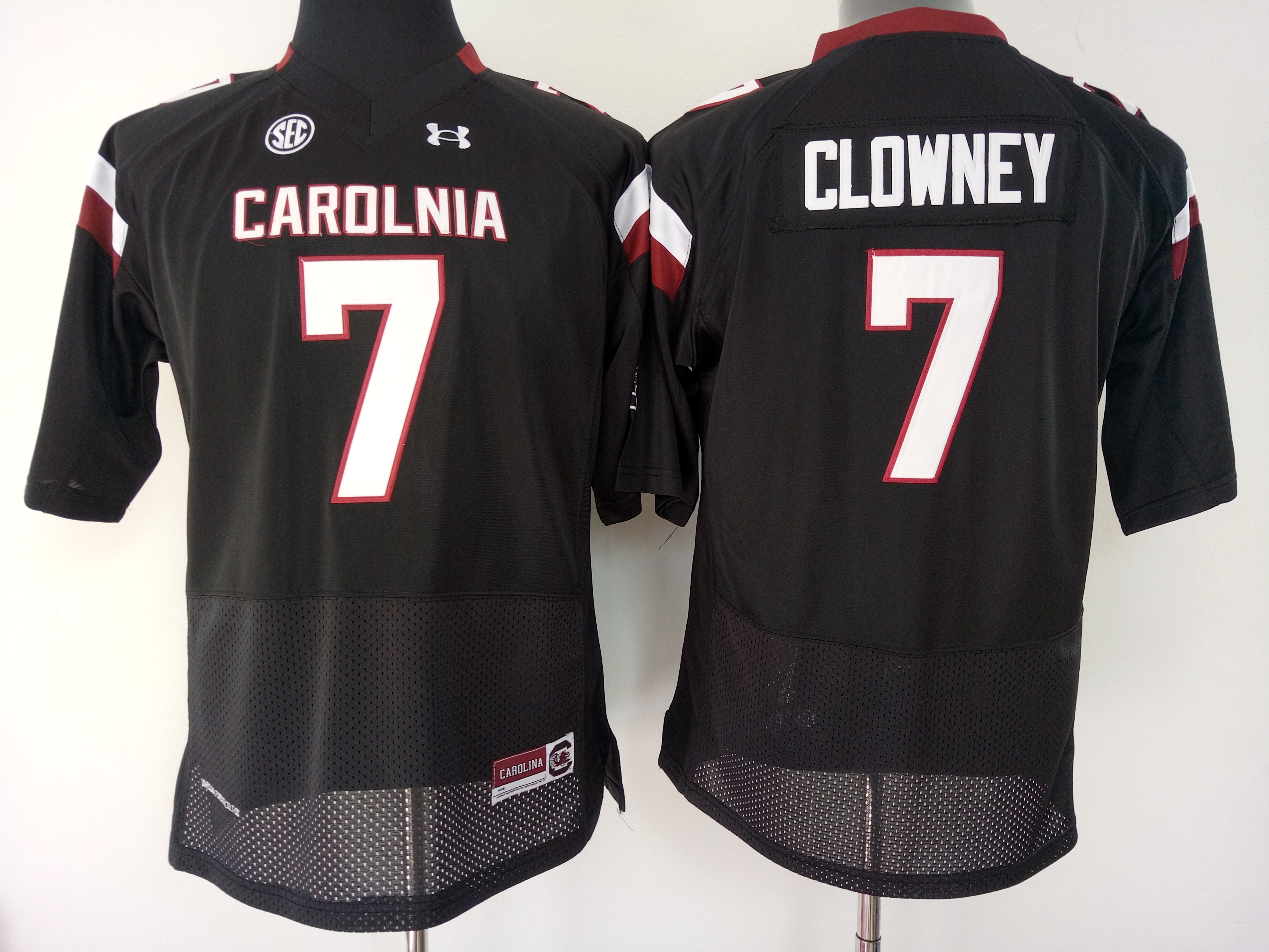 NCAA Womens South Carolina Gamecock Black #7 clowney jerseys